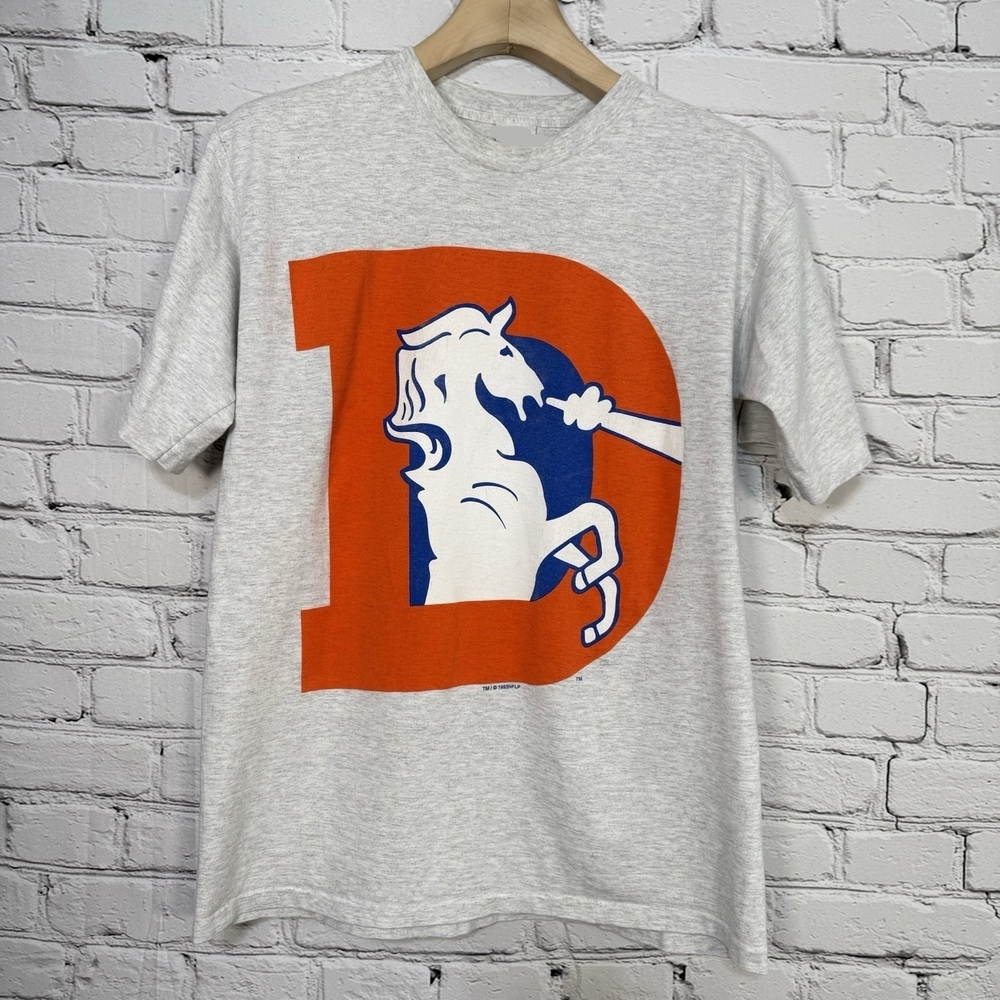 Denver Broncos T-Shirt Salem Big Logo Single Stitch